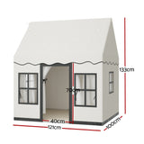 DS NA Kids Play Tent Playhouse Castle with String Lights Floor Mat Side Pocket