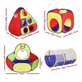 DS NA Keezi Kids Play Tent Pop Up Playhouse Pit Crawl Tunnel Basketball Hoop