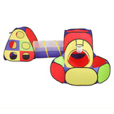 DS NA Keezi Kids Play Tent Pop Up Playhouse Pit Crawl Tunnel Basketball Hoop