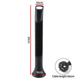 DS NA Devanti Tower Fan Oscillating 3 Speeds with Remote 91cm
