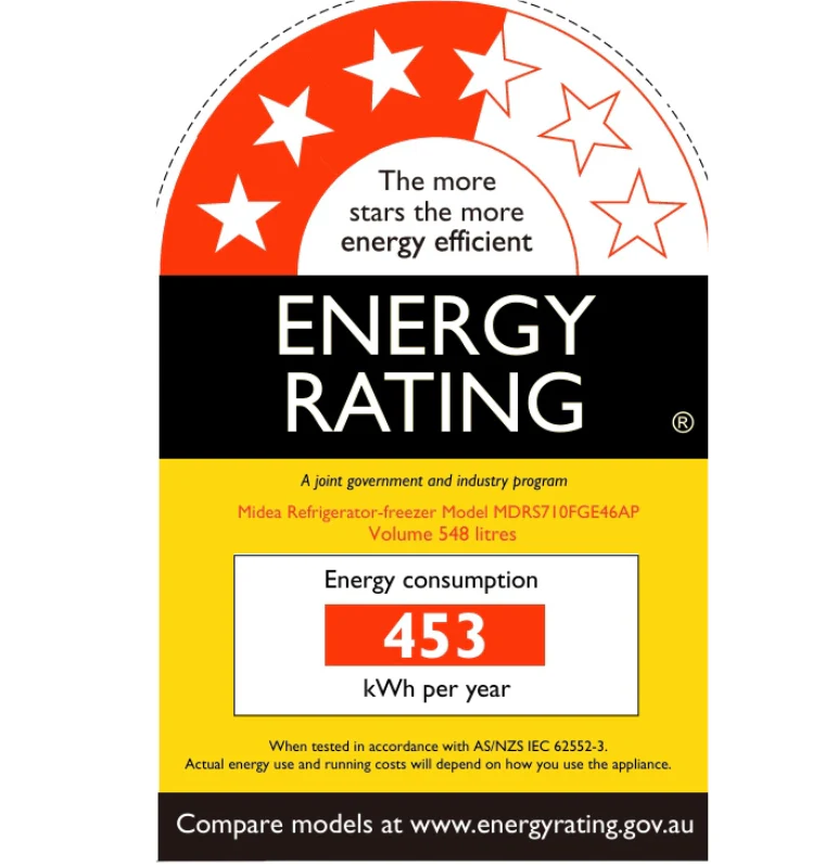 Midea 548L Side By Side Fridge Freezer Stainless Steel