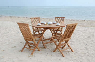 Goff Outdoor Teak Octagonal Table 1.2M Set