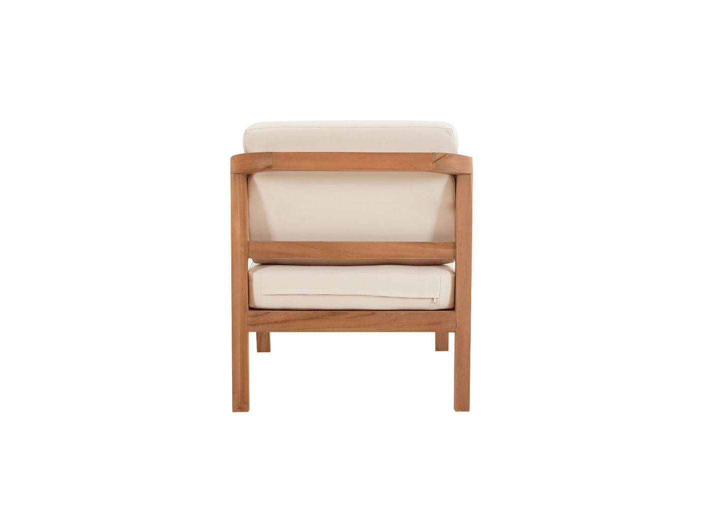 Jason Teak wood Single Seater Creamy