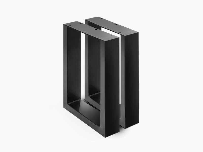 Box Shape Metal Table Legs - Set of 2