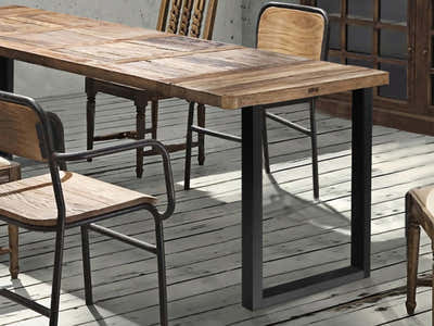 DS Box-Shape Metal Table Legs Large - Set of 2