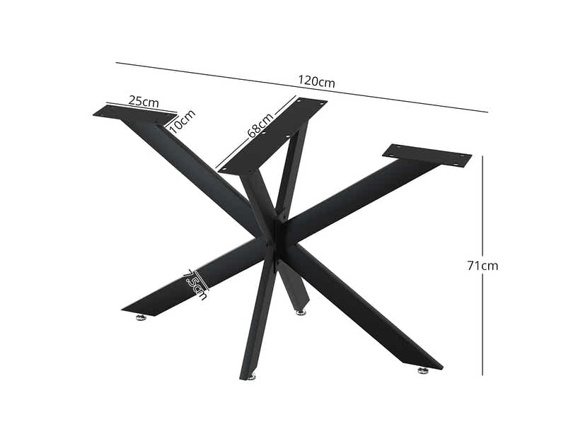 Starburst Shape Metal Table Leg