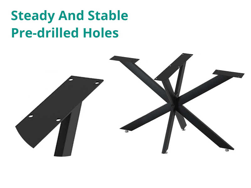 Starburst Shape Metal Table Leg