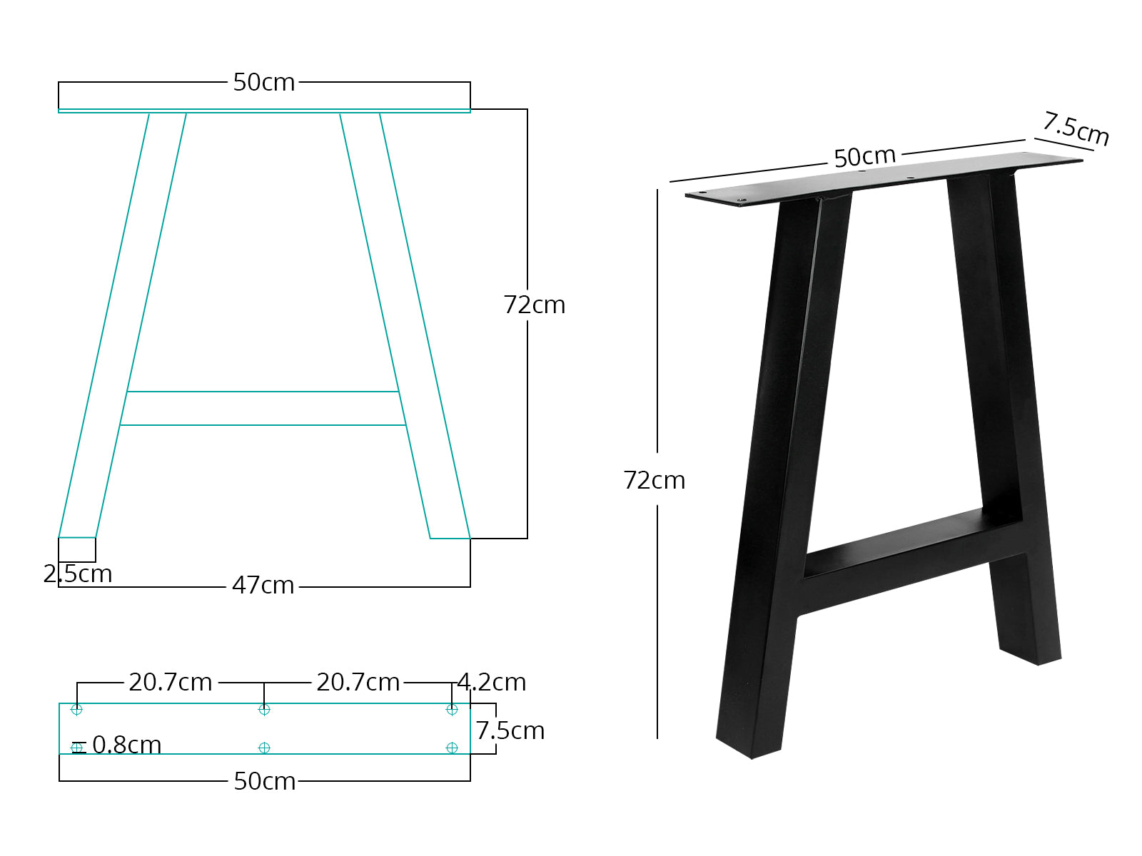 Table Leg TN 7250