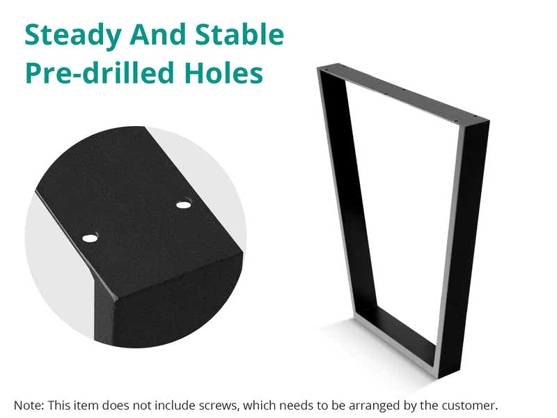 Trapezoid Metal Table Legs - Set of 2