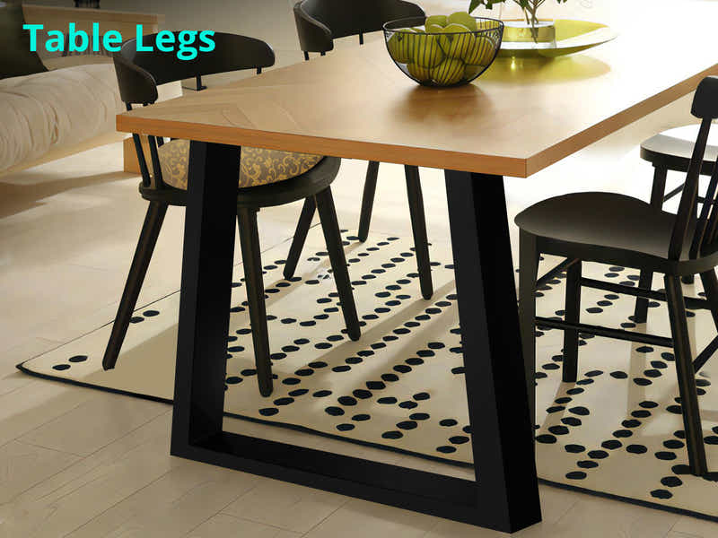 Trapezoid Metal Table Legs Large - Set of 2
