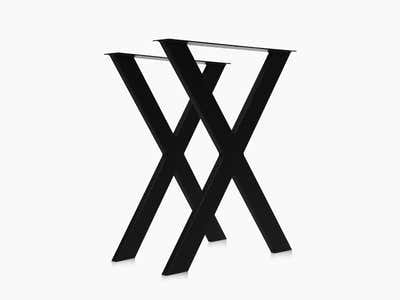 X-Shape Metal Table Legs - Set of 2
