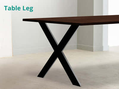 X-Shape Metal Table Legs - Set of 2