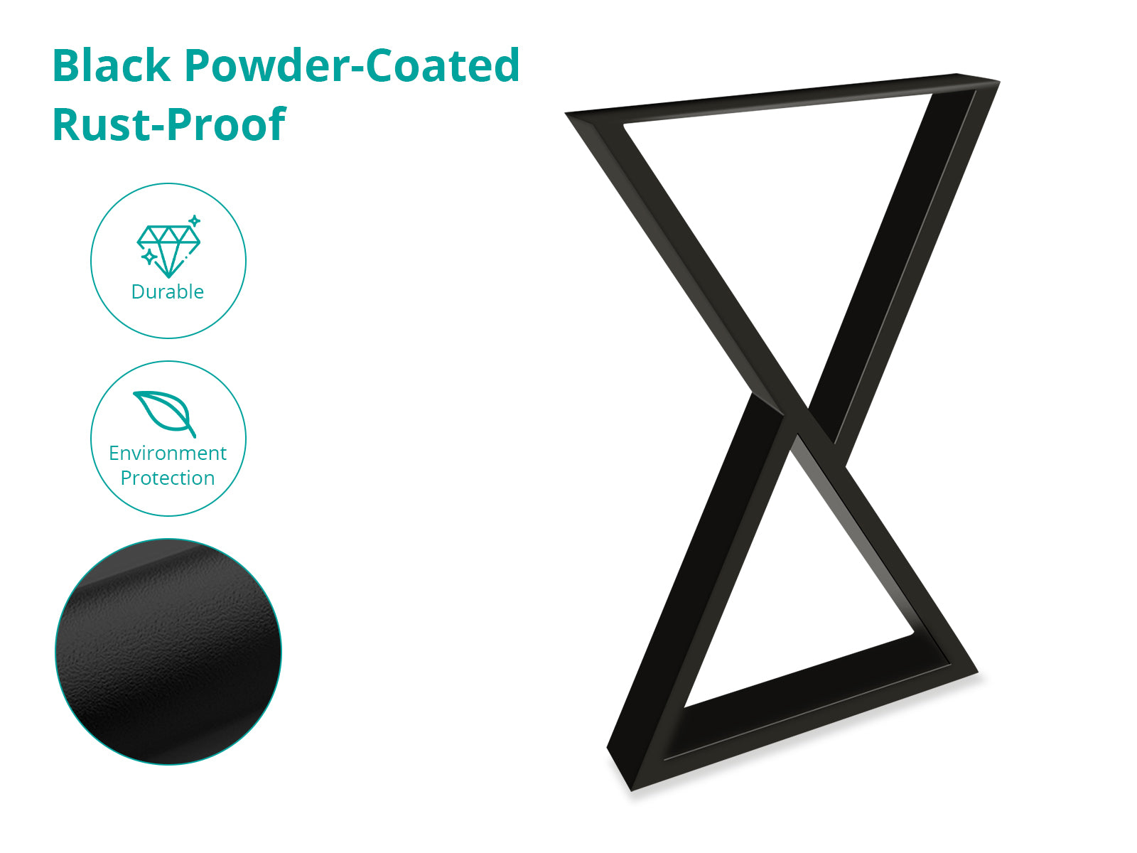 ZK-Frame Metal Table Legs - Set of 2