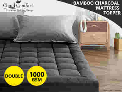 Bamboo Charcoal Mattress Topper - Double
