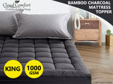 Bamboo Charcoal Topper king 167x203