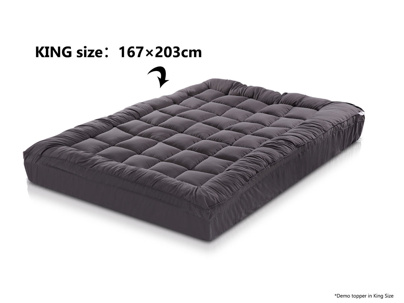 Bamboo Charcoal Topper king 167x203