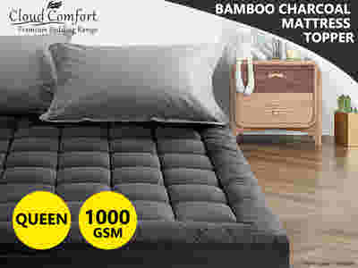Bamboo Charcoal Mattress Topper - Queen