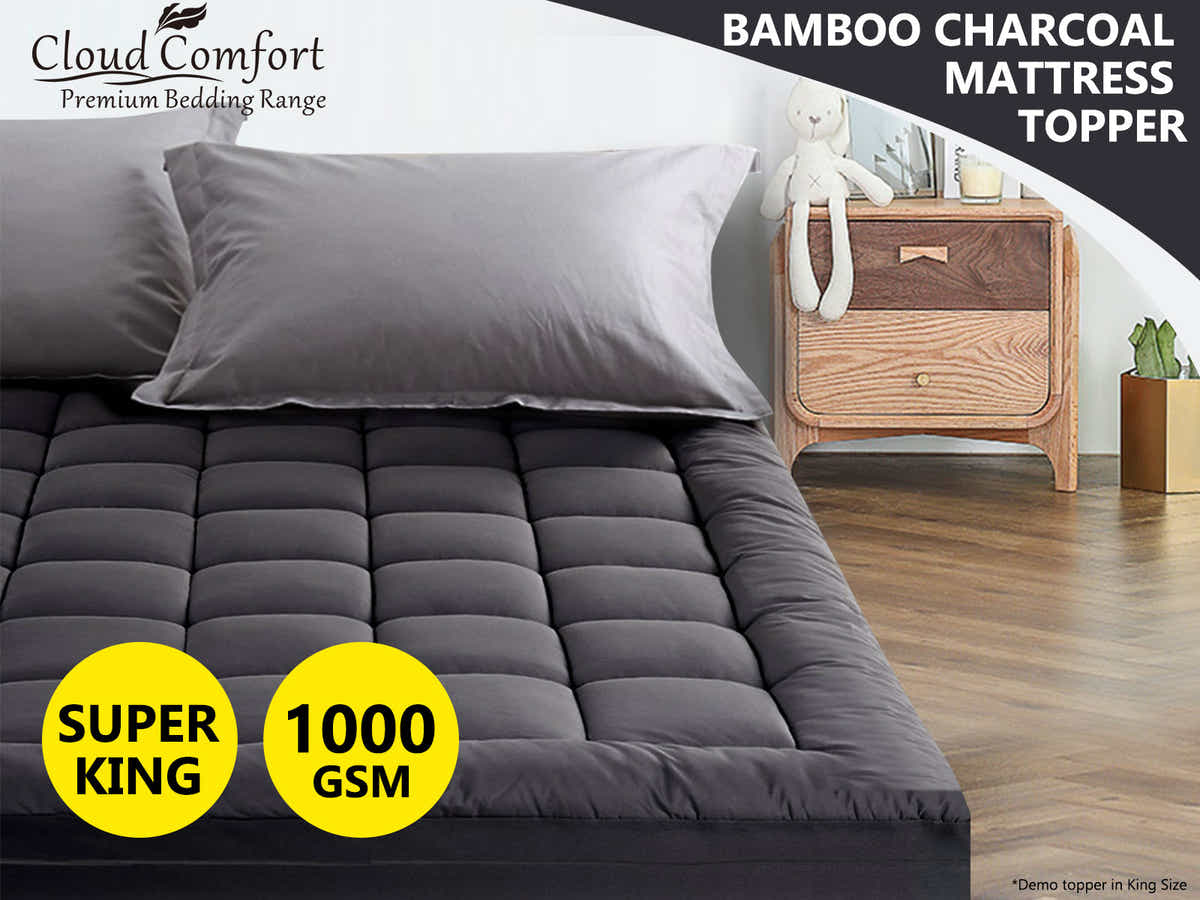 DS Bamboo Charcoal Mattress Topper - Super King