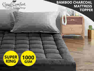 Bamboo Charcoal Mattress Topper - Super King