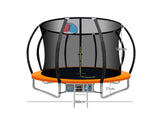 DS Arc Trampoline Orange 12Ft With Basketball Hoop