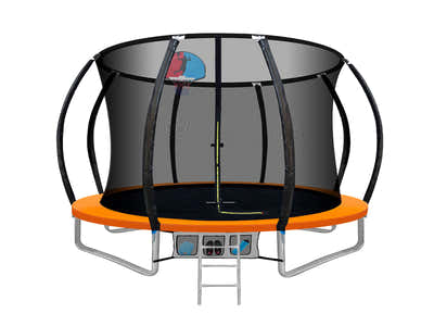 Arc Trampoline Orange with Basketball Hoop - 16ft
