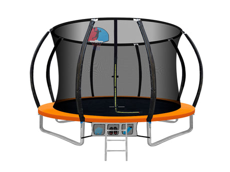 DS Arc Trampoline Orange 16Ft With Basketball Hoop