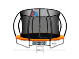 DS Arc Trampoline Orange 16Ft With Basketball Hoop