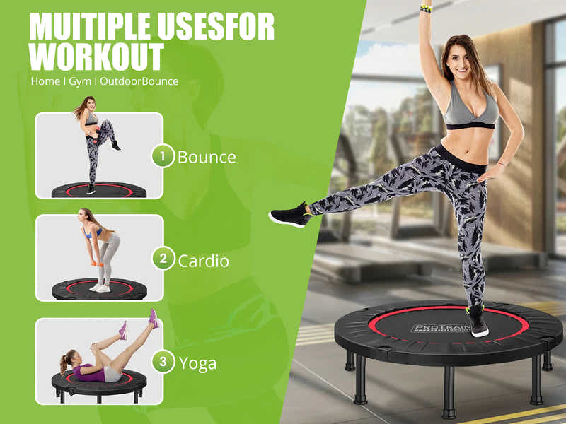 Folded Mini Trampoline 40-inch - Red