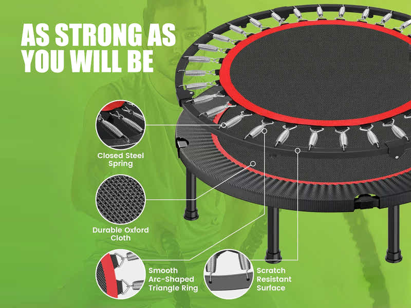 Folded Mini Trampoline 40-inch - Red