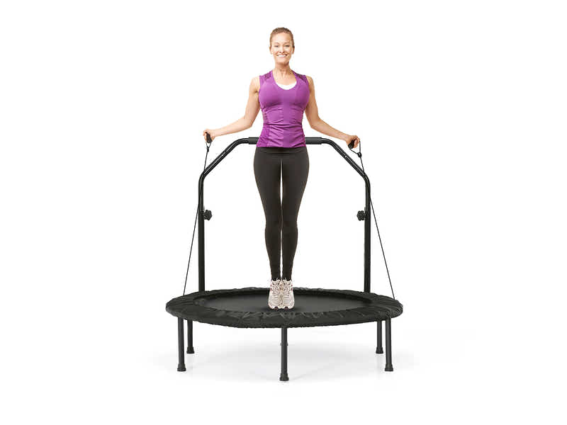 Mini Trampoline with Handle 40-inch - Black