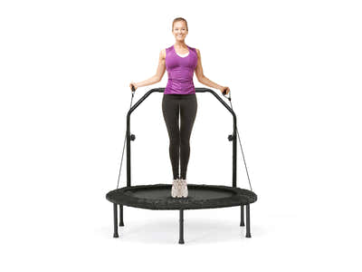 Mini Trampoline with Handle 40-inch - Black