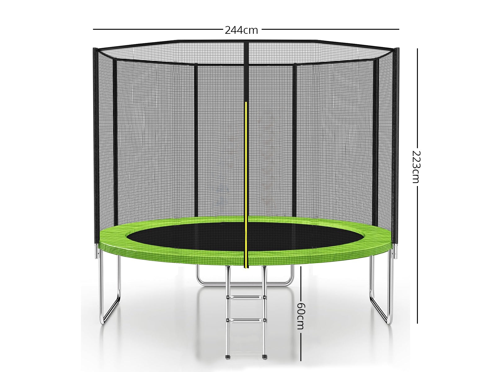 Trampoline Lime Outside Net 8Ft