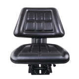 DS NA Giantz PU Leather Tractor Seat with Sliding Track - Black