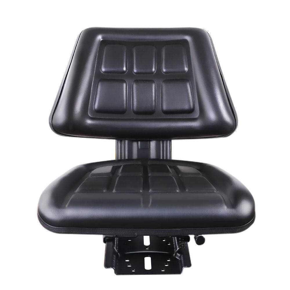 DS NA Giantz PU Leather Tractor Seat with Sliding Track - Black