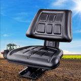 DS NA Giantz PU Leather Tractor Seat with Sliding Track - Black