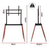 TV Stand 32-75 inch LED LCD Screen Wooden Floor Easel Height Adjustable