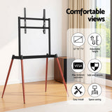 TV Stand 32-75 inch LED LCD Screen Wooden Floor Easel Height Adjustable