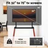 TV Stand 32-75 inch LED LCD Screen Wooden Floor Easel Height Adjustable