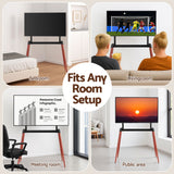 TV Stand 32-75 inch LED LCD Screen Wooden Floor Easel Height Adjustable