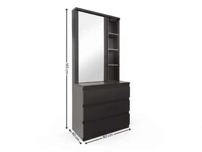 Tiko 3-Drawer Dresser - Black Oak