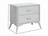 Delani Bedside Table - Grey