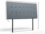 Freddy Linen Headboard Bluish Grey - Queen