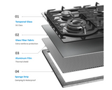 Midea 60cm Gas Cooktop Black Tempered Glass With Timer || 60GH096