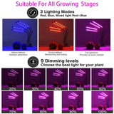 DS BS 4 Head LED Plant Grow Light with Clip Base