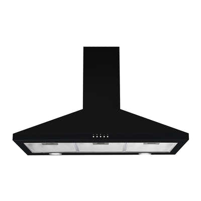 T Parmco RANGEHOOD CANOPY 900MM BLACK 1000M3H