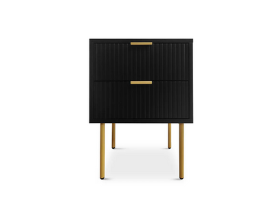 DS 2-Drawer Bedside Table Black