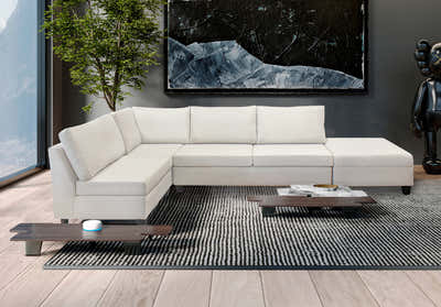 DS NZ Made Bhumi Corner Sofa with Ottoman - Kido Marble