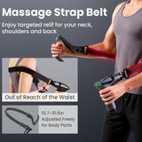 DS NA Black 3-in-1 Massage Gun with Extendable Handle & Back Strap – 12-Speed