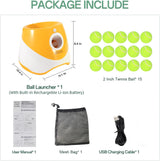DS NA Rechargeable Automatic Dog Ball Launcher – Includes 15 Mini Tennis Balls