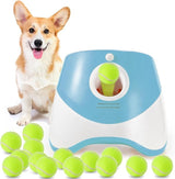 DS NA Automatic Dog Ball Launcher with 15 Mini Tennis Balls & Mesh Bag